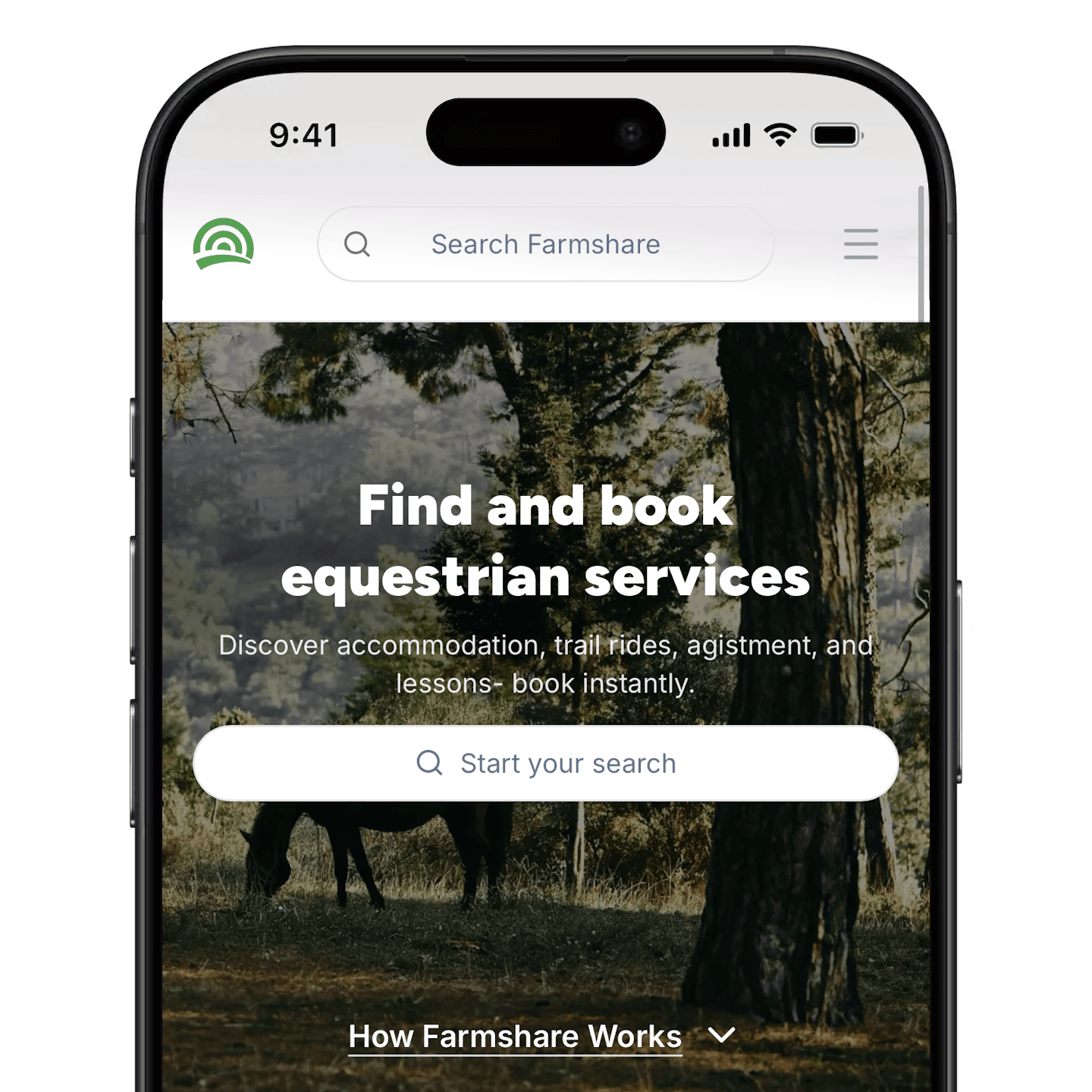 new horse experiences app